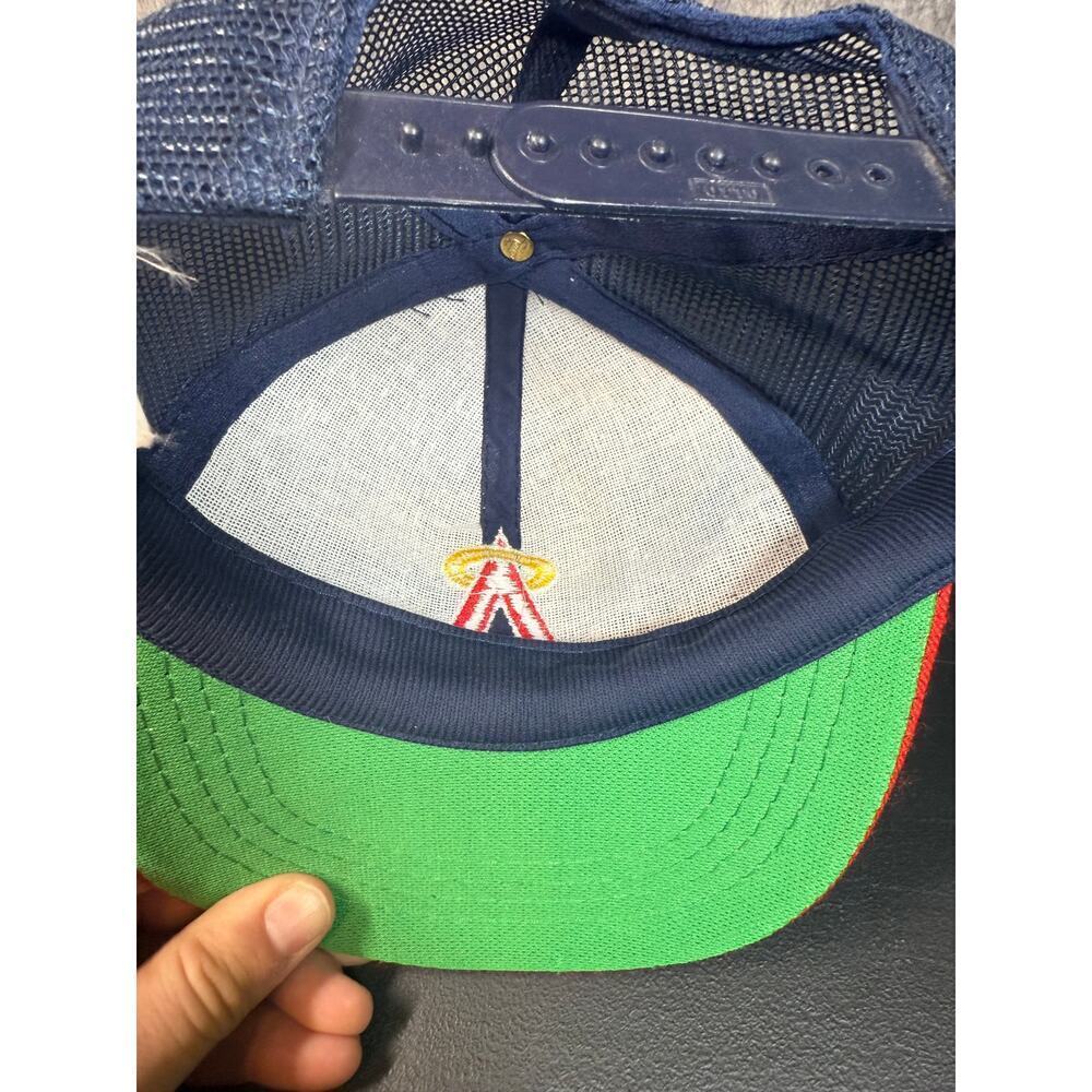 RARE Vintage California Angels MLB ANNCO Trucker Adjustable Snapback Hat EUC - Picture 4 of 6